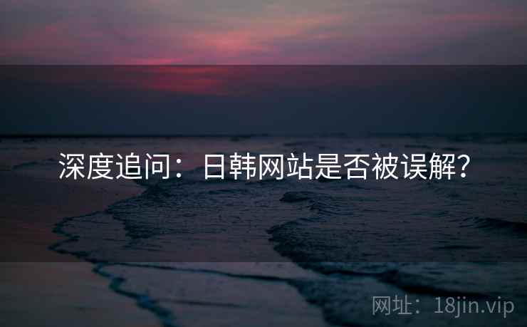 深度追问:日韩网站是否被误解?