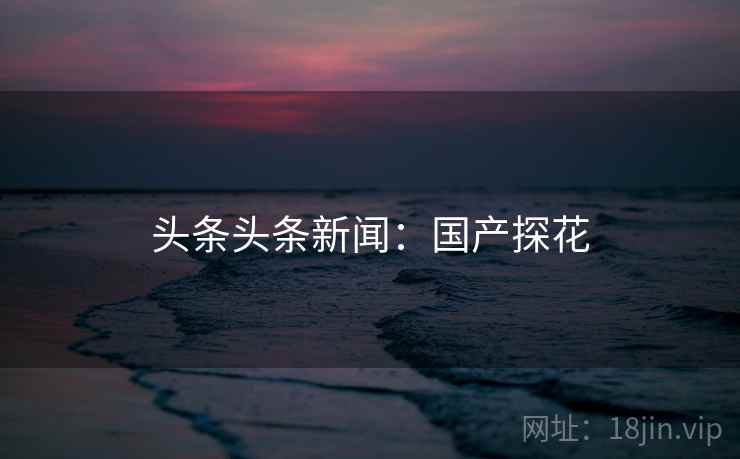 头条头条新闻:国产探花